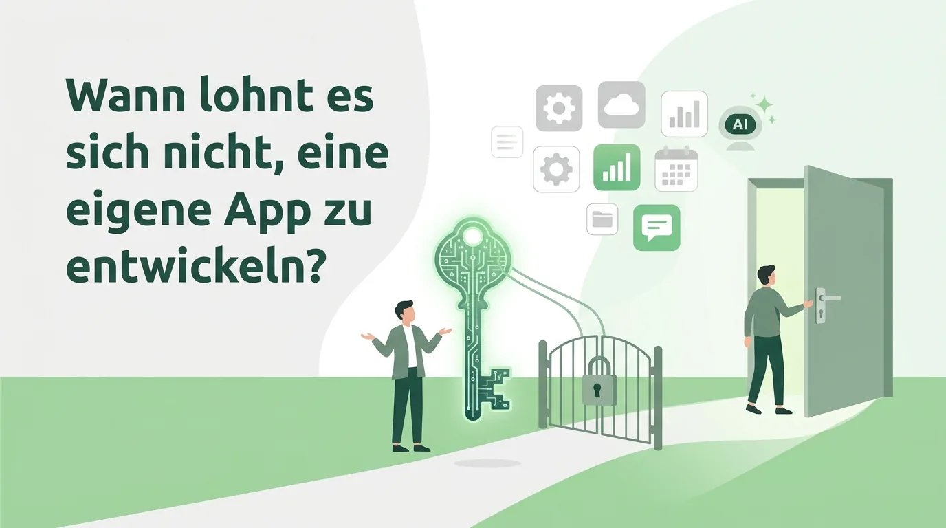 Illustration zur Frage „Wann lohnt es sich nicht, eine eigene App zu entwickeln?“