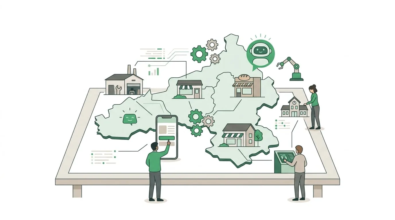 Illustration zur Frage „Wer macht App-Entwicklung im Westerwald?“