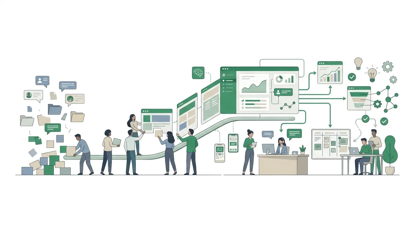 Illustration for the question “How does a CRM implementation work?”