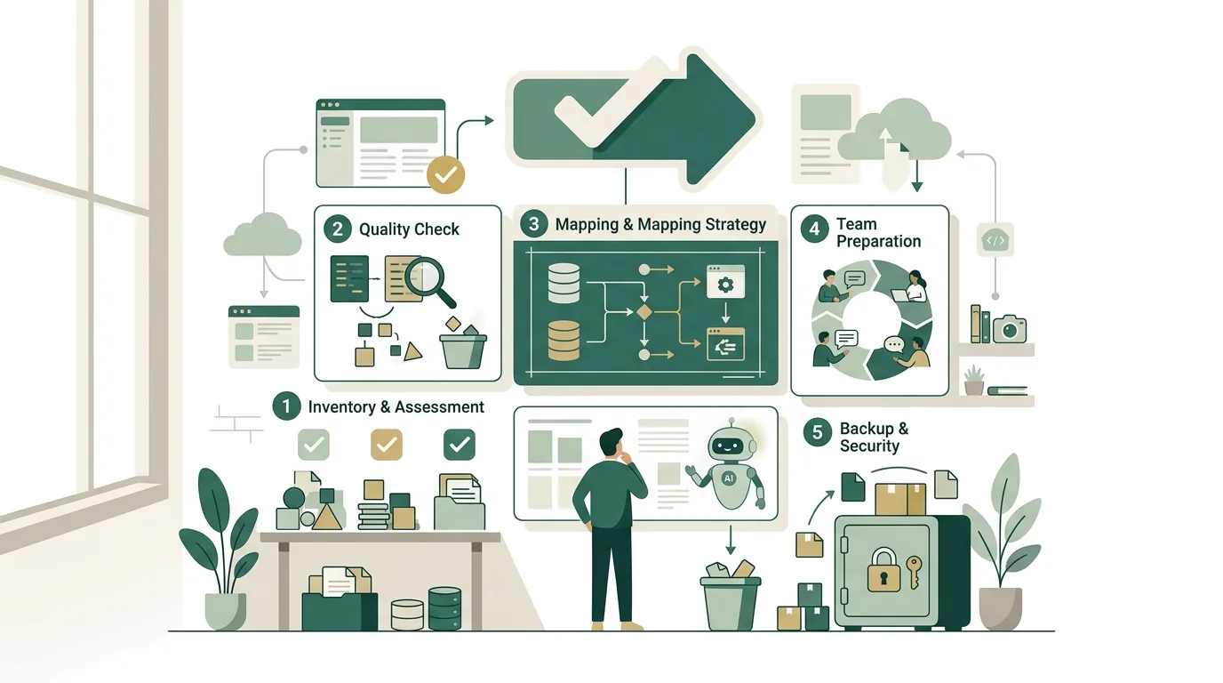 Illustration zur Frage „Datenmigration Checkliste: Was muss vor dem Umzug geklärt sein?“