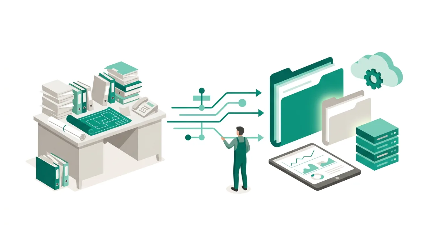 Illustration for the question “What does small business digitalization actually mean?”