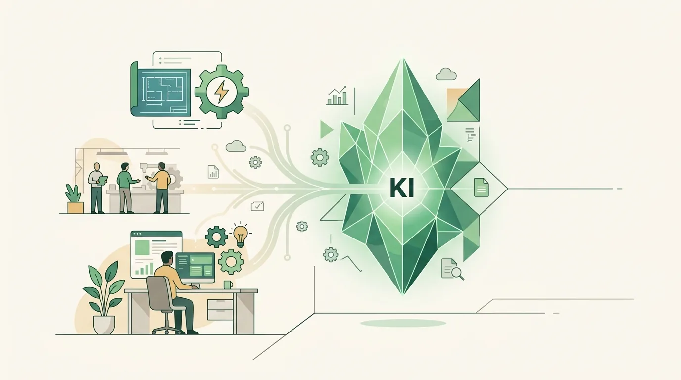 Illustration for the question “What role does AI play in small business digitalization?”