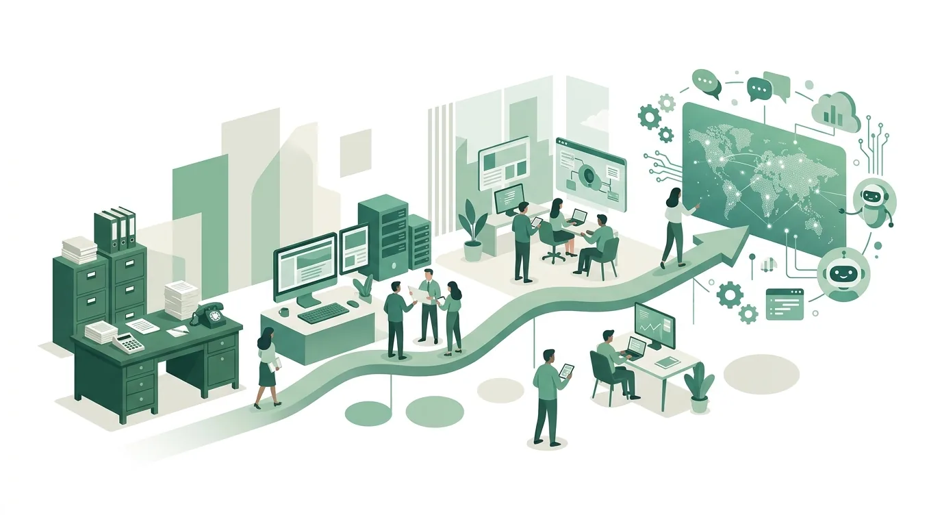 Illustration for the question “What are the phases of digital transformation?”