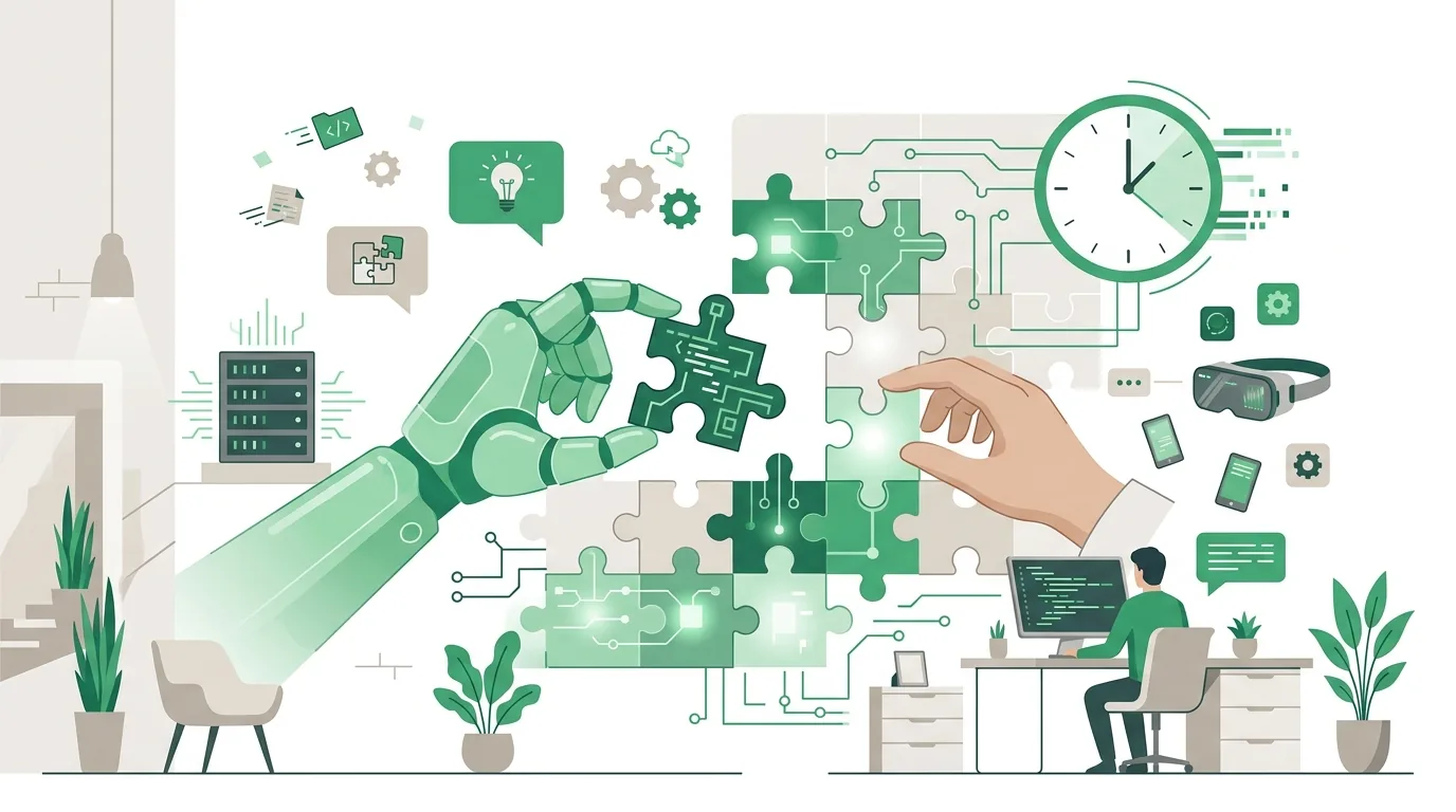 Illustration zur Frage „Was bedeutet KI-Softwareentwicklung konkret?“