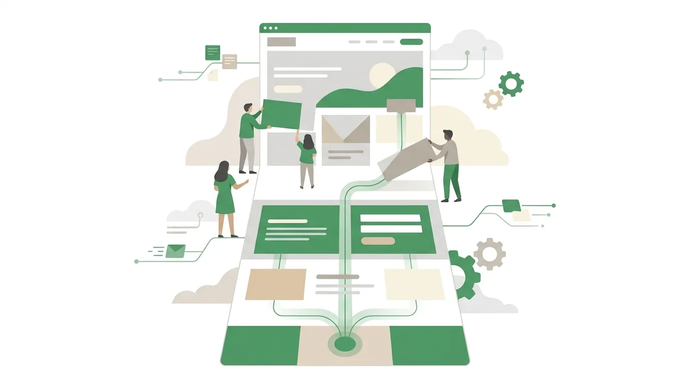 Illustration for the question “What does landing page optimization actually mean?”