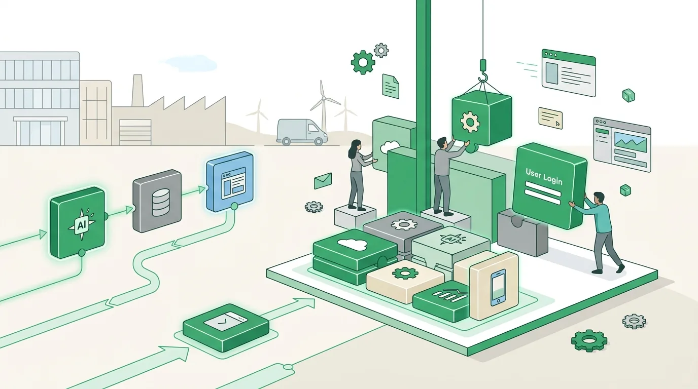 Illustration zur Frage „Was ist Low Code und wie funktioniert es technisch?“