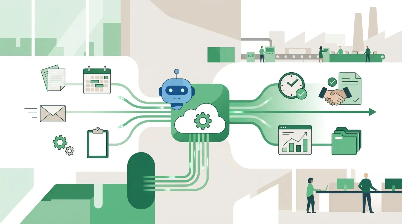 Illustration zur Frage „Welche Prozesse kann man im Unternehmen automatisieren?“