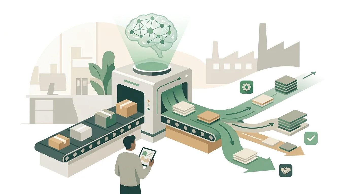 Illustration zur Frage „Welche Rolle spielt KI, wenn man Abläufe automatisiert?“