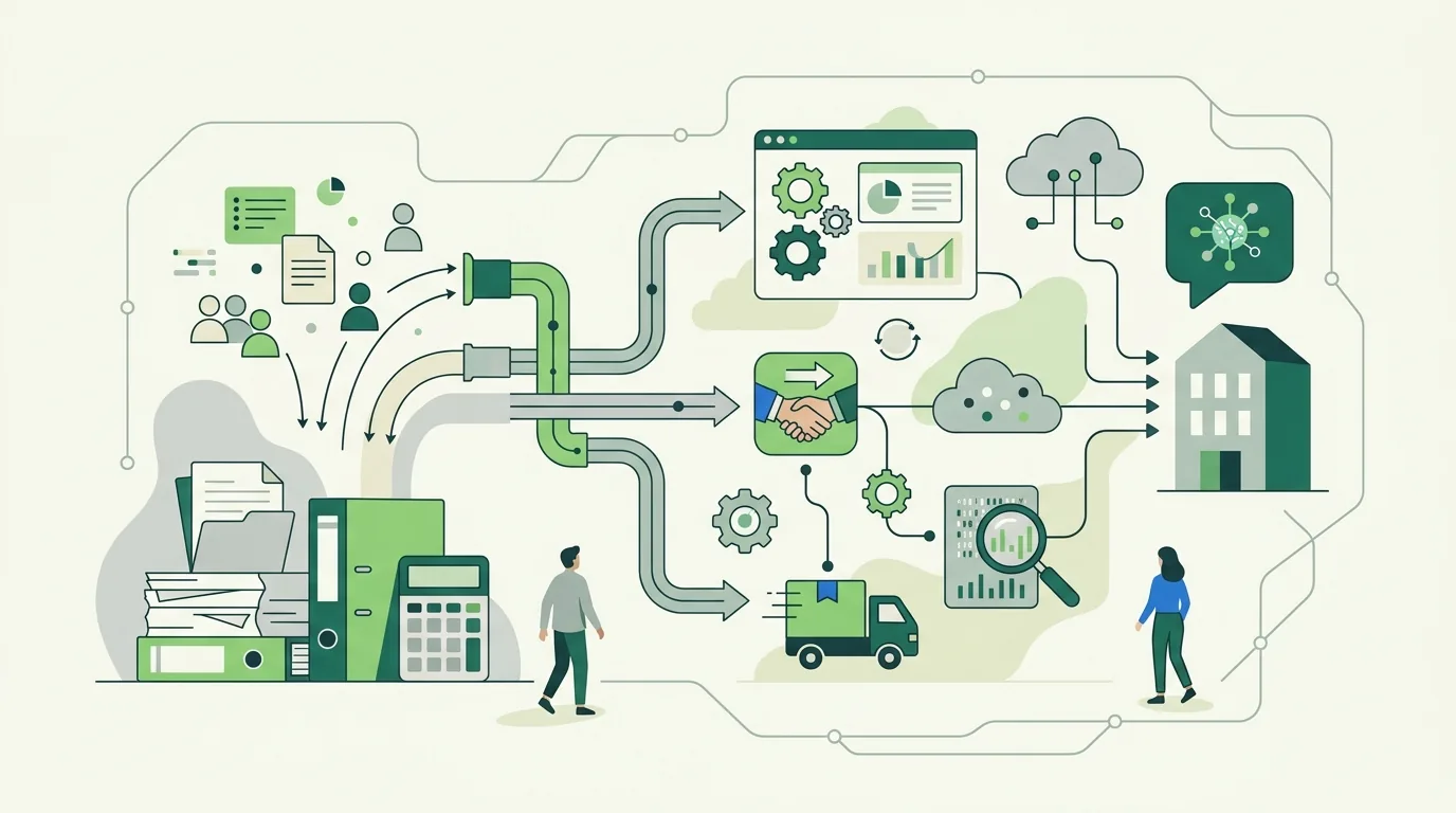 Illustration zur Frage „Prozesse digitalisieren: Welche Beispiele gibt es aus dem Mittelstand?“
