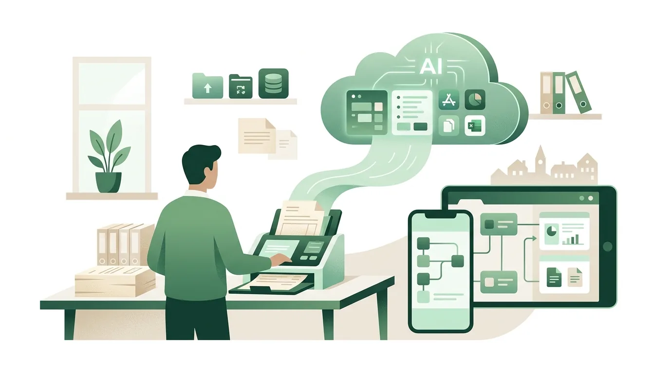 Illustration zur Frage „Was gilt beim Digitalisieren von Belegen und Rechnungen?“