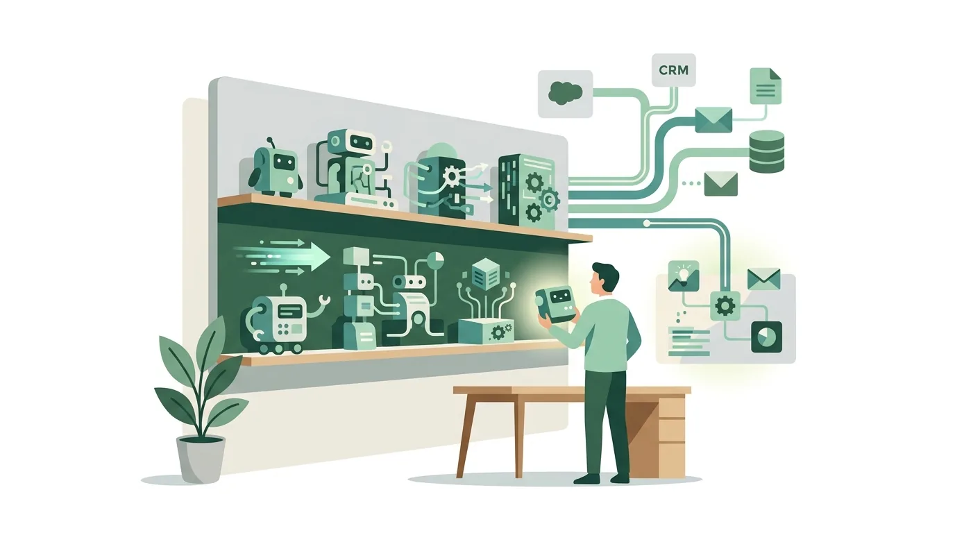 Illustration zur Frage „Welche RPA-Tools gibt es und welches passt zu einem KMU?“