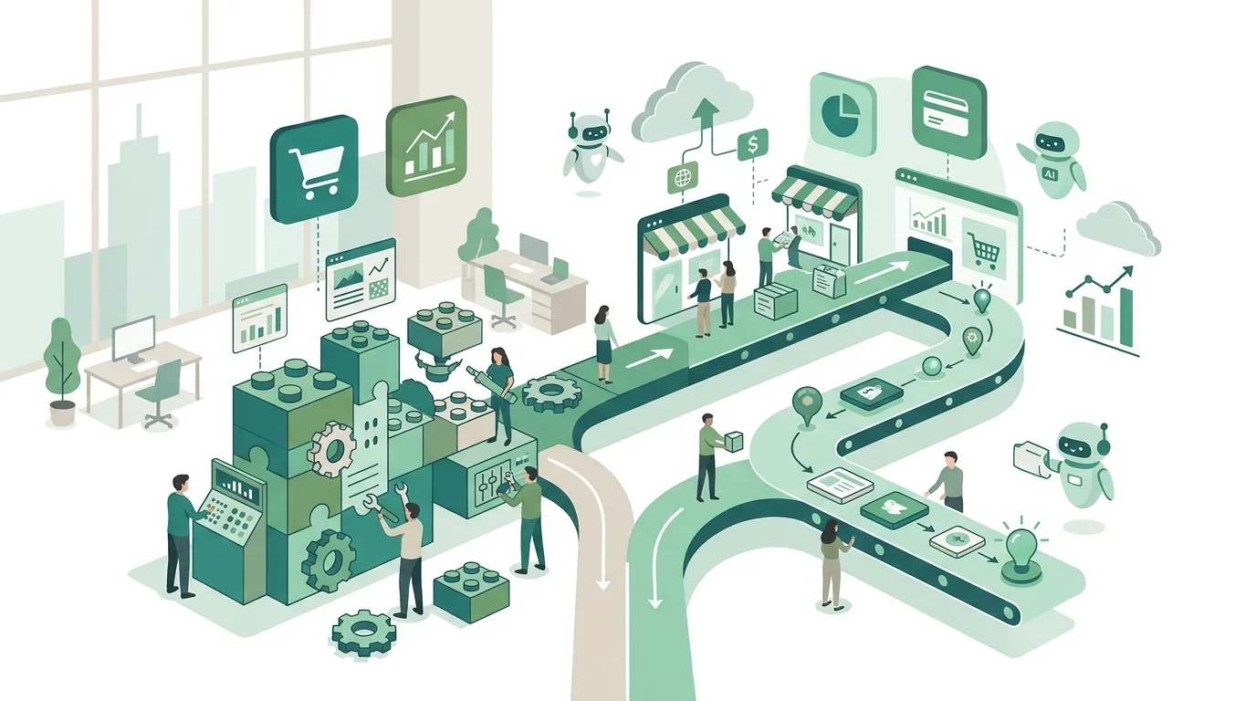 Illustration for the question “Shopware vs Shopify: what's the fundamental difference?”