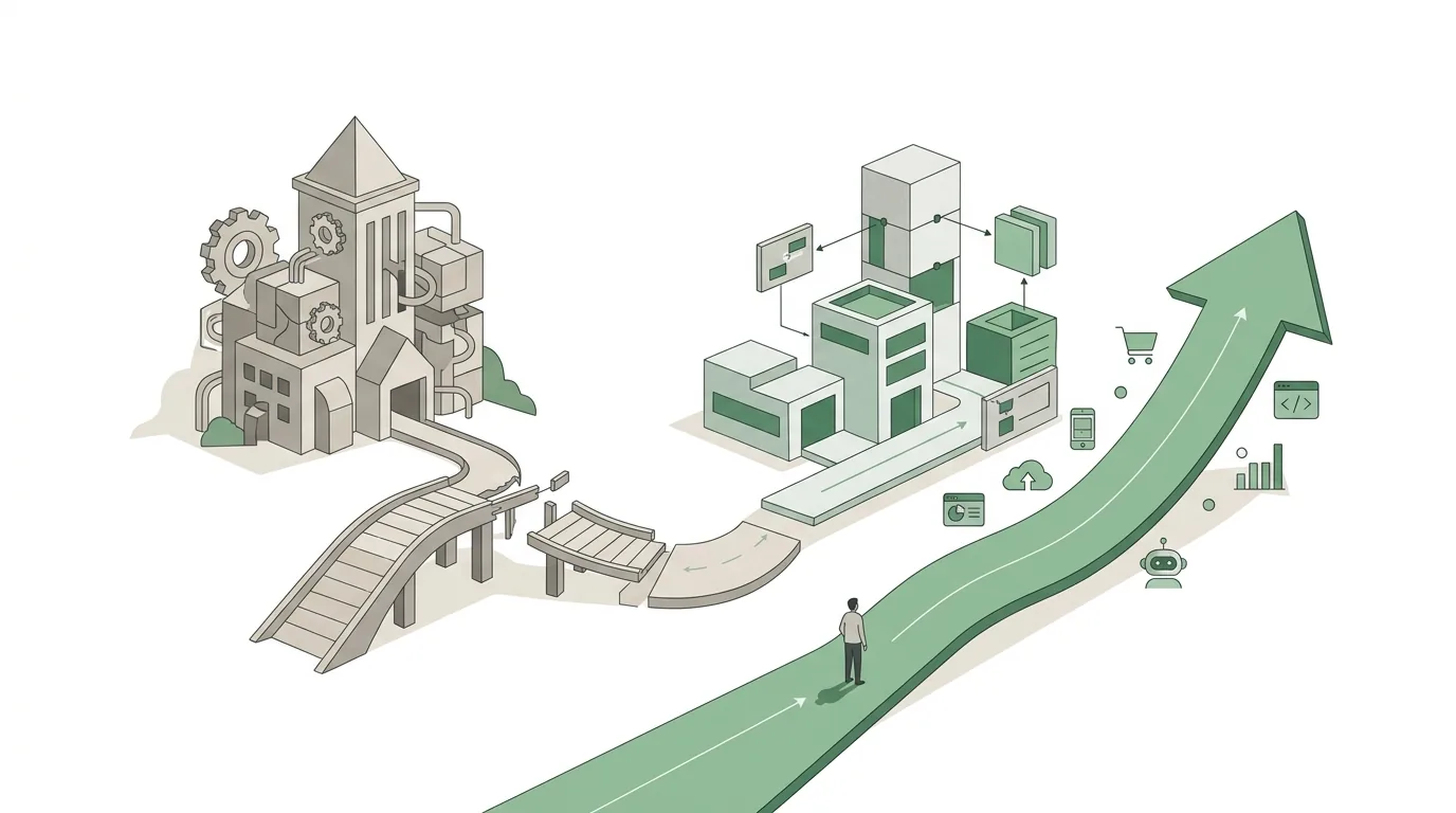 Illustration for the question “Shopware 6 vs Shopify: what does version 6 change?”