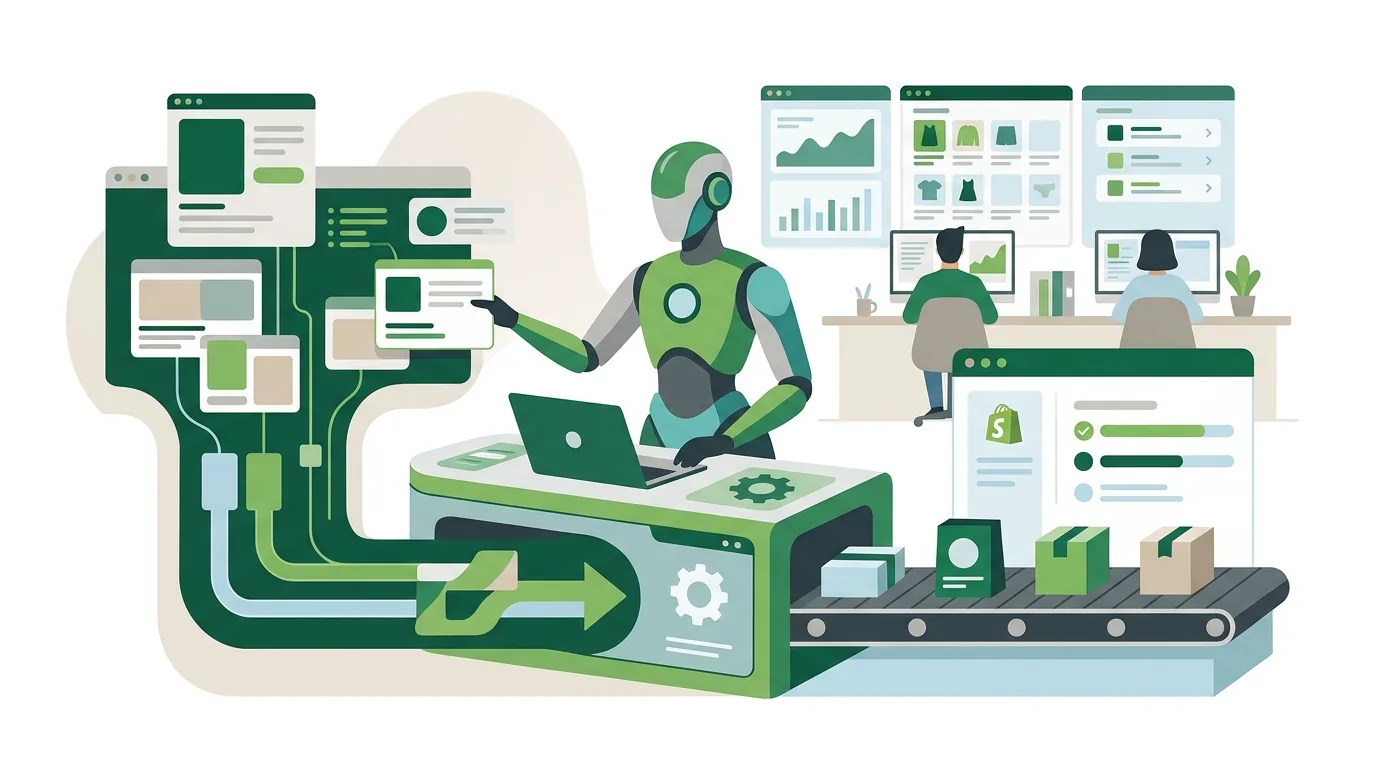 Illustration for the section “How DigifyNow works with Shopify”
