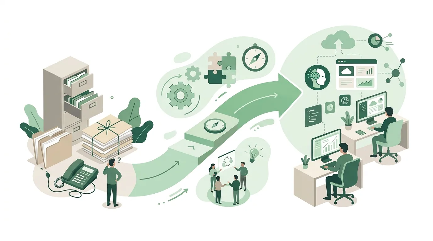 Illustration zur Frage „Wie funktioniert Change Management bei der Softwareeinführung konkret?“