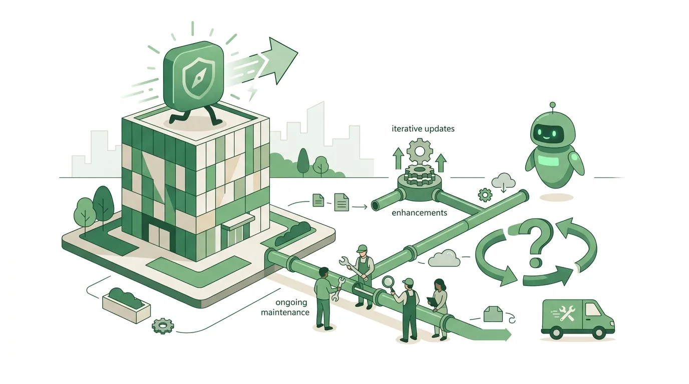 Illustration zur Frage „Was passiert nach dem Go-live mit der Software?“