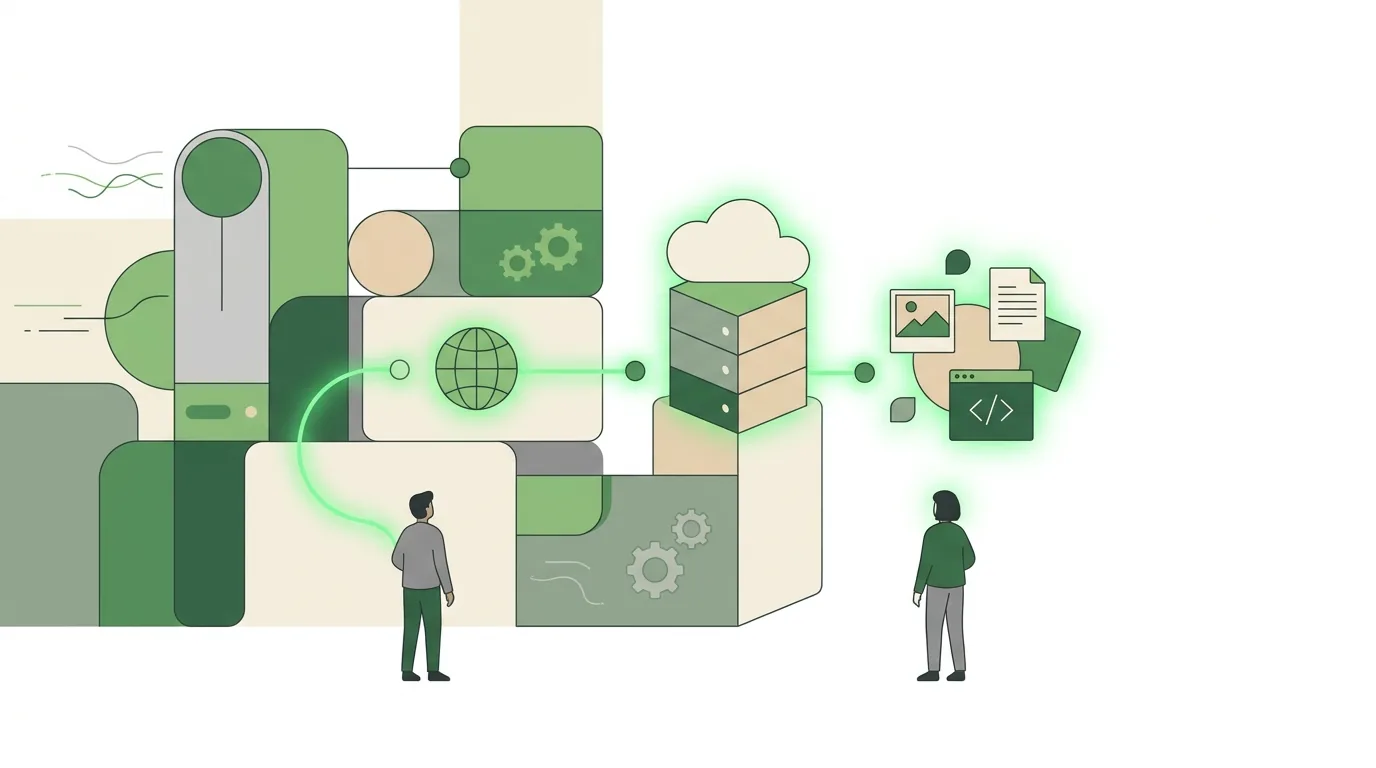Illustration zur Frage „Wem gehören Domain, Hosting und Inhalte?“