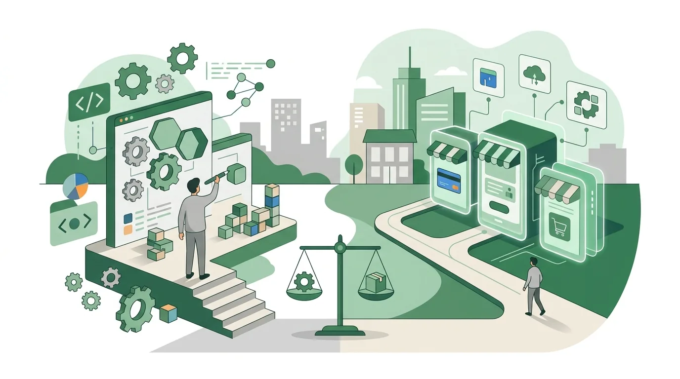 Illustration zum Abschnitt „WooCommerce oder Shopify im Vergleich“