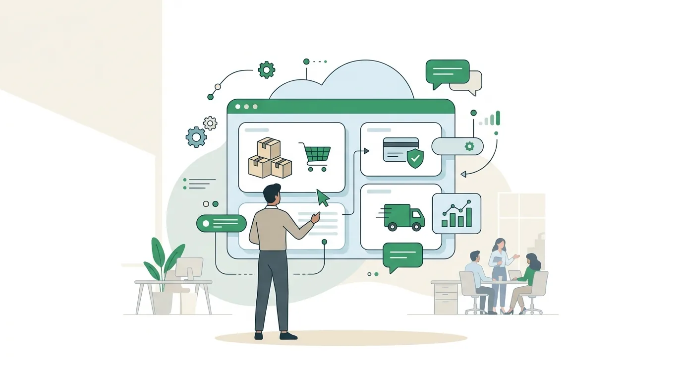 Illustration zur Frage „Für wen eignet sich Shopify?“